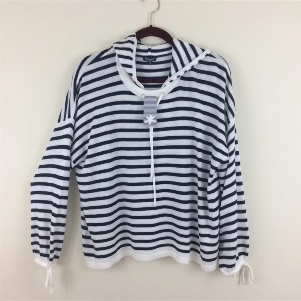 Splendid Seabound Striped hoodie Sweater Small